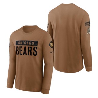 2023 Salute To Service Veterans Bears Brown Long Sleeve T-Shirt