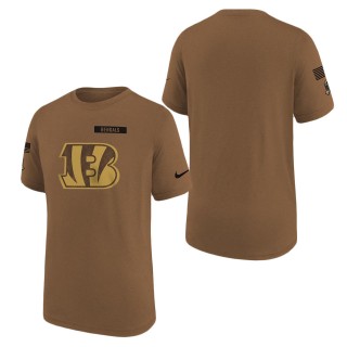 2023 Salute To Service Veterans Bengals Brown Legend Youth T-Shirt