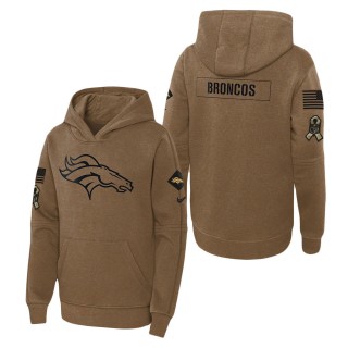 2023 Salute To Service Veterans Broncos Brown Youth Hoodie