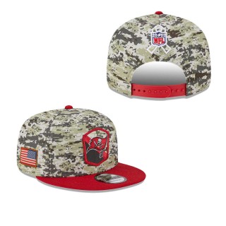 2023 Salute To Service Veterans Buccaneers Camo Scarlet Snapback Youth Hat