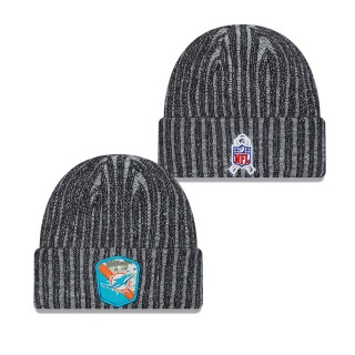 2023 Salute To Service Veterans Dolphins Black Cuffed Knit Hat