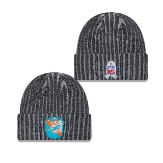 2023 Salute To Service Veterans Dolphins Black Cuffed Youth Knit Hat