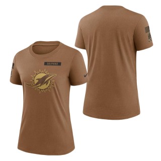 2023 Salute To Service Veterans Dolphins Brown Legend Women's T-Shirt