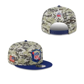 2023 Salute To Service Veterans NFL Camo Navy Snapback Hat