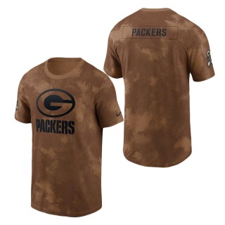 2023 Salute To Service Veterans Packers Brown Sideline T-Shirt