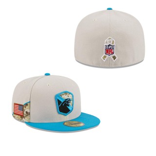 2023 Salute To Service Veterans Panthers Stone Blue Fitted Hat