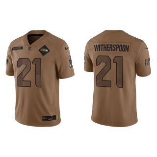 2023 Salute To Service Veterans Devon Witherspoon Seahawks Brown Jersey