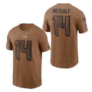 2023 Salute To Service Veterans DK Metcalf Seahawks Brown T-Shirt