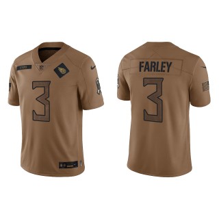 2023 Salute To Service Veterans Caleb Farley Titans Brown Jersey