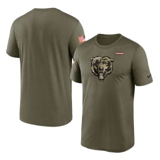 Bears Olive 2021 Salute To Service Legend T-Shirt