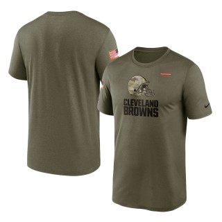 Browns Olive 2021 Salute To Service Legend T-Shirt