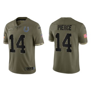 Alec Pierce Indianapolis Colts Olive 2022 Salute To Service Limited Jersey