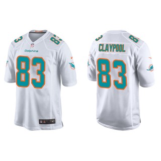 Dolphins Chase Claypool White Game Jersey