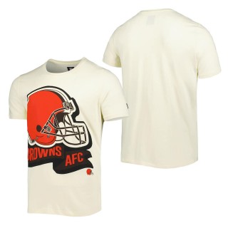 Men's Cleveland Browns Cream Sideline Chrome T-Shirt