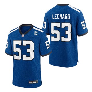 Indianapolis Colts Shaquille Leonard Royal Indiana Nights Alternate Game Jersey