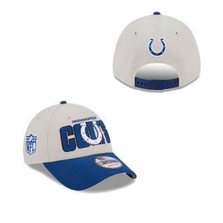 Men's Indianapolis Colts Stone Royal 2023 NFL Draft 9FORTY Adjustable Hat