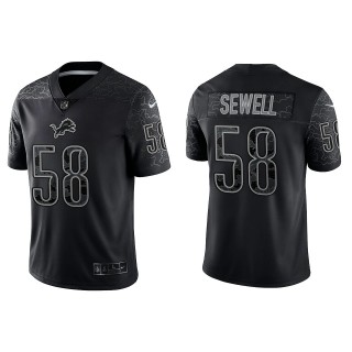 Penei Sewell Detroit Lions Black Reflective Limited Jersey