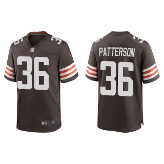 Browns Riley Patterson Brown Game Jersey
