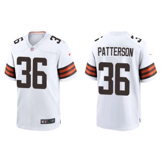 Browns Riley Patterson White Game Jersey